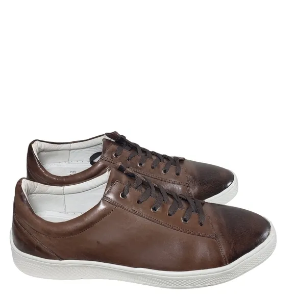 Sandro Moscoloni Brown Lace-Up Low Top Fashion Sneakers Sz 12D