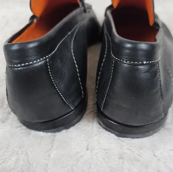 Santoni Tassel Loafers Mens 9 EE Italy Leather Penny Timless Preppy Classic