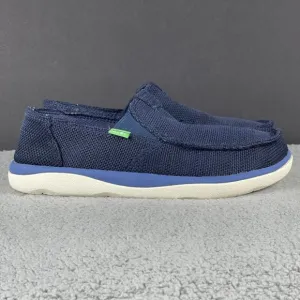 Sanuk Vagabond Tripper Men's Size 7 Mesh Slip On Loafers Navy Blue 1091409