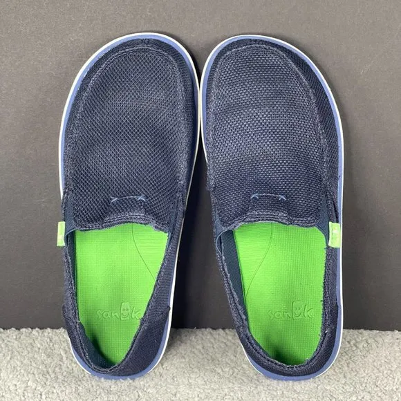 Sanuk Vagabond Tripper Men's Size 7 Mesh Slip On Loafers Navy Blue 1091409