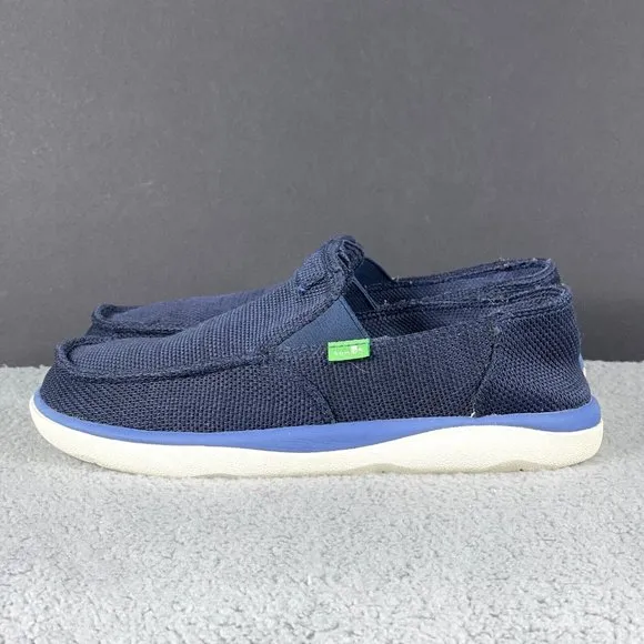 Sanuk Vagabond Tripper Men's Size 7 Mesh Slip On Loafers Navy Blue 1091409