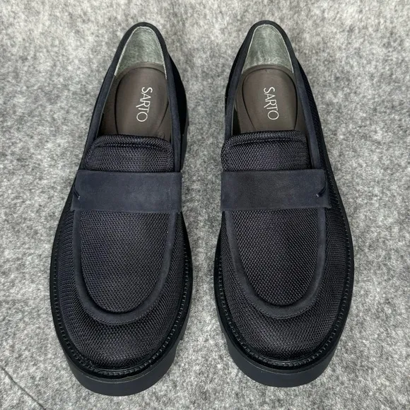 Sarto by Franco Sarto Ream Lug Sole Platform Loafers in Navy Blue- Sz 10‎