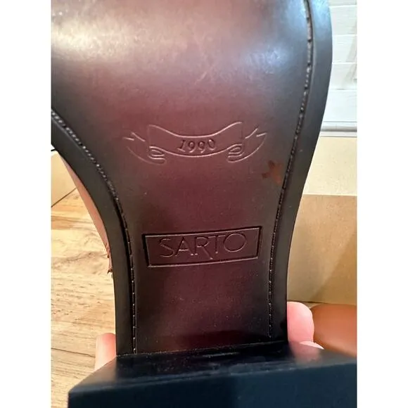 Sarto Franco Sarto Paula Brown Chelsea Ankle Boots Leather Fabric Size 8 NWOB