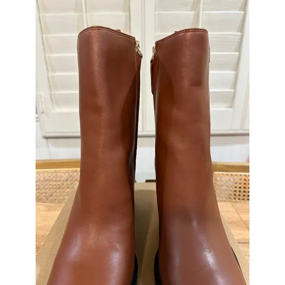 Sarto Franco Sarto Paula Brown Chelsea Ankle Boots Leather Fabric Size 8 NWOB