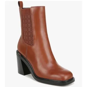 Sarto Franco Sarto Paula Brown Chelsea Ankle Boots Leather Fabric Size 8 NWOB