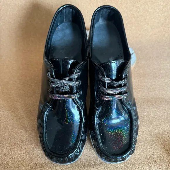 SAS  Bounce Lace Up Genuine Carnival Black Moccasin  Size 7.5