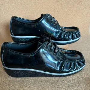 SAS  Bounce Lace Up Genuine Carnival Black Moccasin  Size 7.5