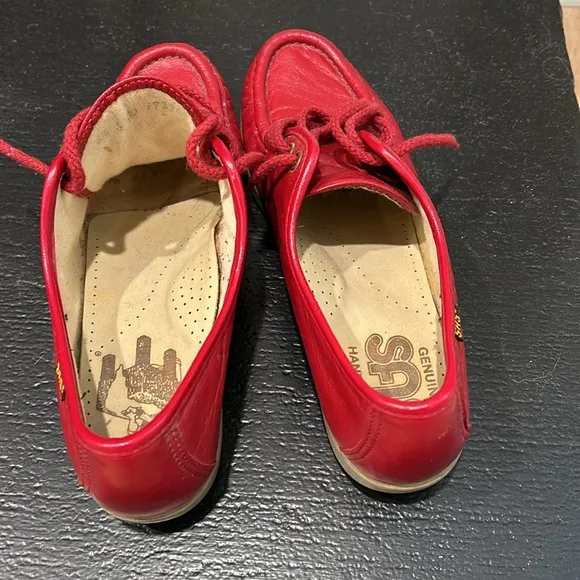 SAS Bounce Red Leather Lace  Up Moc