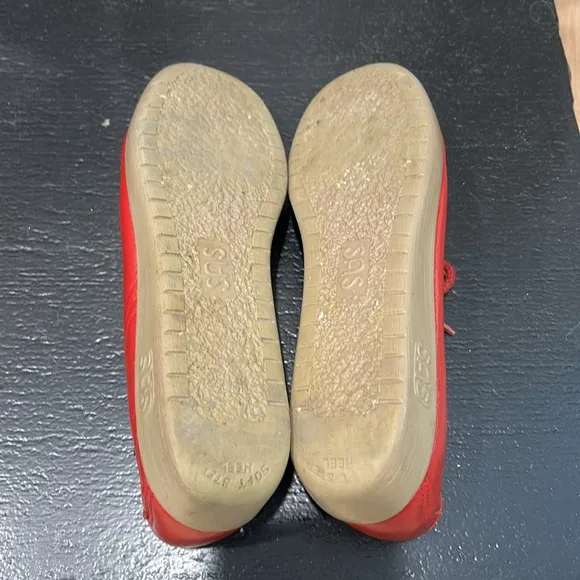 SAS Bounce Red Leather Lace  Up Moc