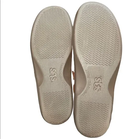 SAS Brown Leather Viva Soft Step Tripad Comfort Slip on Loafers Womans Size 8N