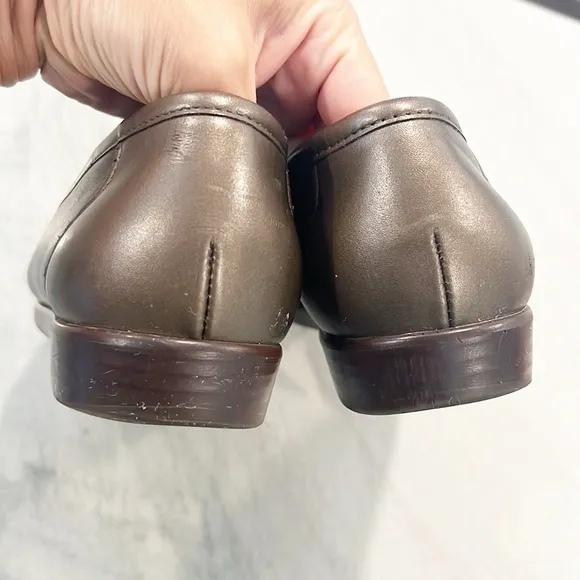 SAS Metro Tripad Comfort Bronze Metallic Leather Loafers Made in USA Size 9.5