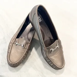 SAS Metro Tripad Comfort Bronze Metallic Leather Loafers Made in USA Size 9.5