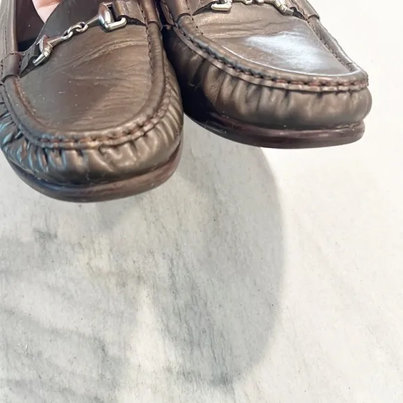 SAS Metro Tripad Comfort Bronze Metallic Leather Loafers Made in USA Size 9.5