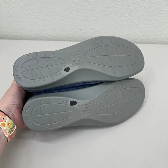 Sas Roamer Blue Jay Slip On Comfort Walking Shoe Loafers Womens size 9 M