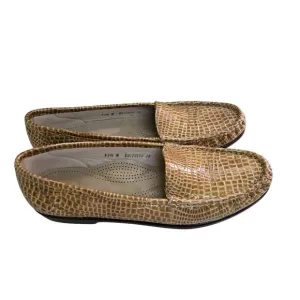 SAS Tripad Comfort Loafers Caramel Croc Embossed Leather Size 11.5N