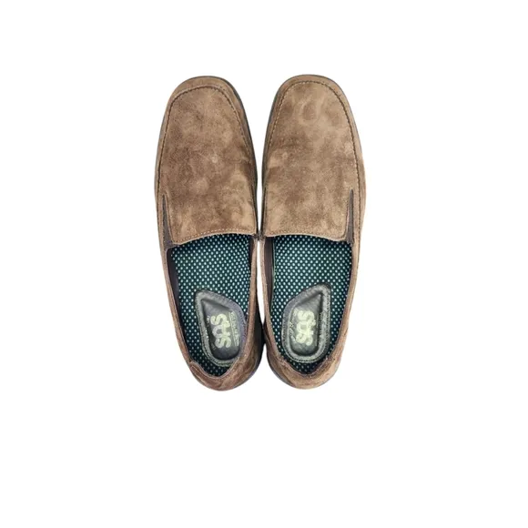 SAS Weekender Brown Suede Leather Slip Loafers