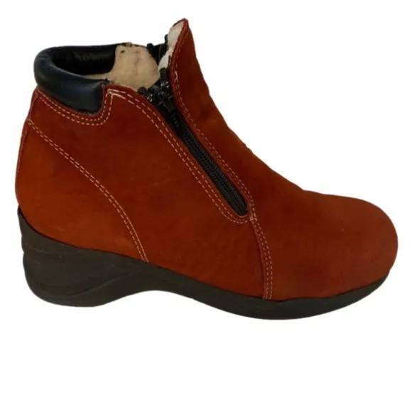 Saute Mouton Canada Chaussures Shearling Lined Suede Ankle Boots EU 39 US 8.5