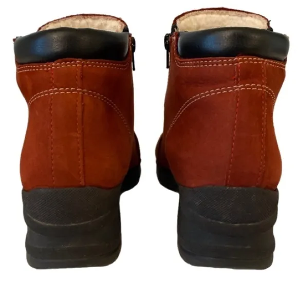 Saute Mouton Canada Chaussures Shearling Lined Suede Ankle Boots EU 39 US 8.5