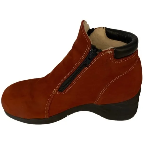 Saute Mouton Canada Chaussures Shearling Lined Suede Ankle Boots EU 39 US 8.5