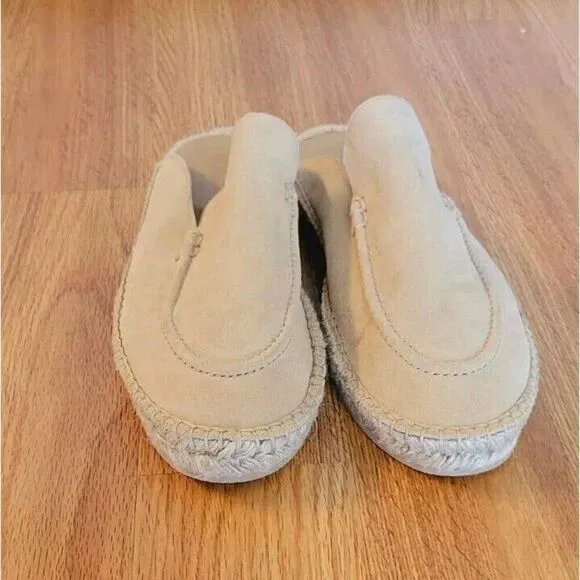 Scarosso Suede Jute-sole Mule Espadrilles Women's Size US 8.5 EU 39  Neutral