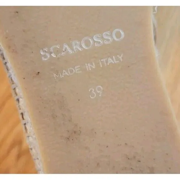Scarosso Suede Jute-sole Mule Espadrilles Women's Size US 8.5 EU 39  Neutral
