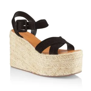 SCHUTZ Blisse Suede Wedge Sandals Espadrilles Sz 11B