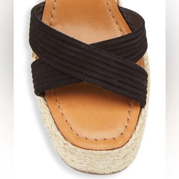SCHUTZ Blisse Suede Wedge Sandals Espadrilles Sz 11B