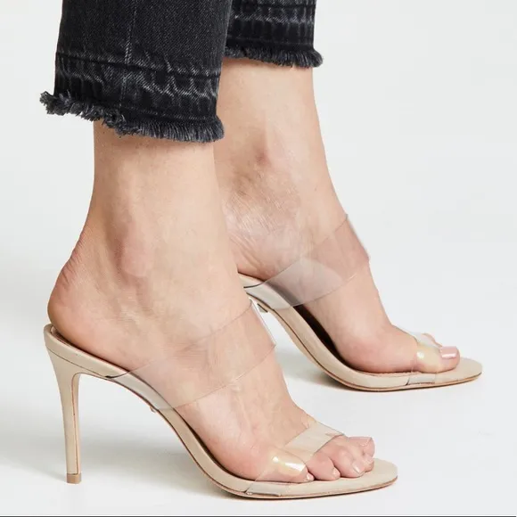 SCHUTZ🍁🍂Arielle clear strap Natural Sandal Size 9.5 womens