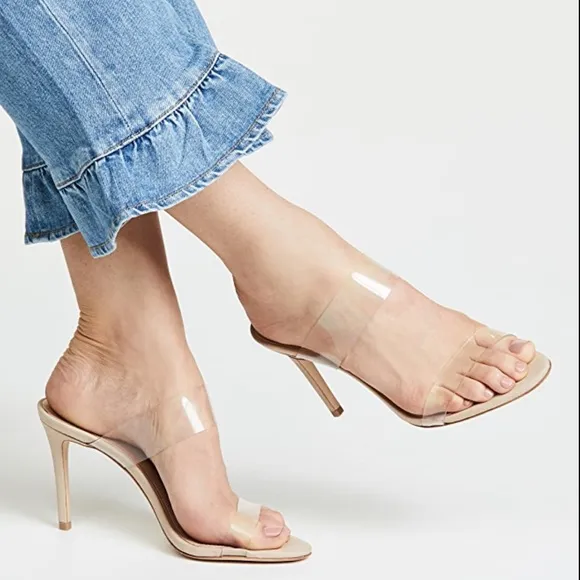 SCHUTZ🍁🍂Arielle clear strap Natural Sandal Size 9.5 womens