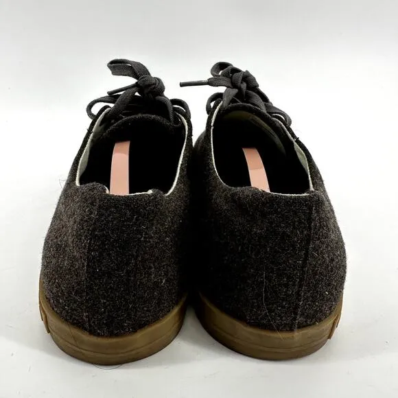 Seavees Hermosa Plimsoll Grayers Sneakers Wool Flannel Low Top Casual Gray 10.5