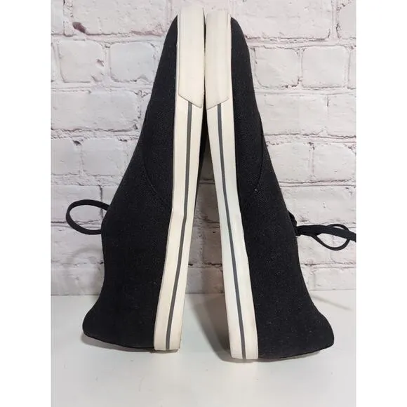 Seavees Hermosa Plimsoll Standard Navy Vintage Washed Linen Sneakers Men Size 13