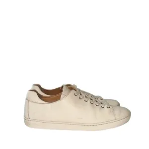 Sezane Jack Cream Off-White Leather Trainers‎ Fashion Sneakers