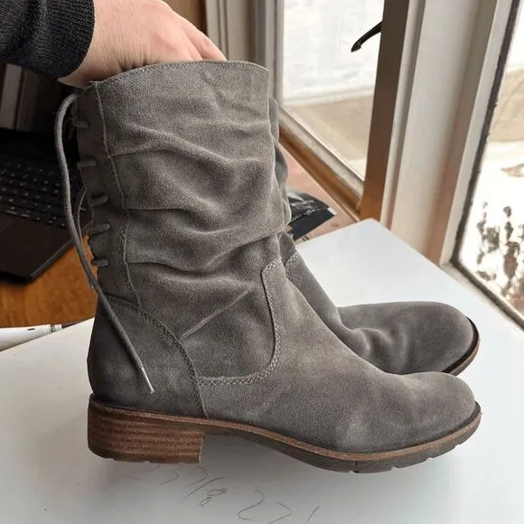 Söfft Sharnell Low Waterproof Suede Boots in Taupe Grey, Women’s 9