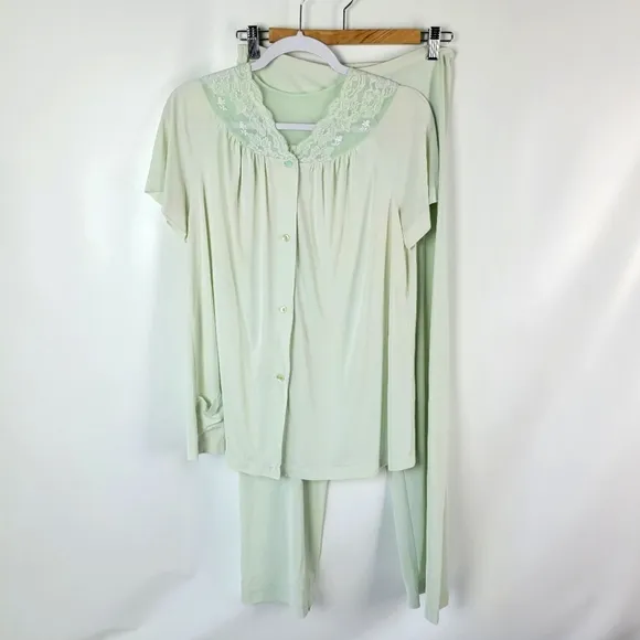 Shadow Line Vintage Pajama Pants Set Sz 34