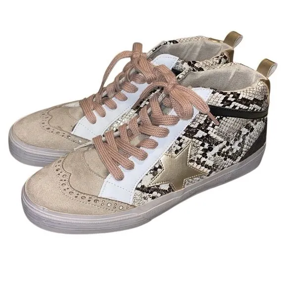Shu Shop Paulina Sneaker in Natural Snake Size 6.5 NWOB