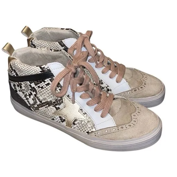 Shu Shop Paulina Sneaker in Natural Snake Size 6.5 NWOB