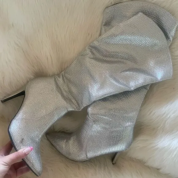 Silver rhinestone cowgirl boots