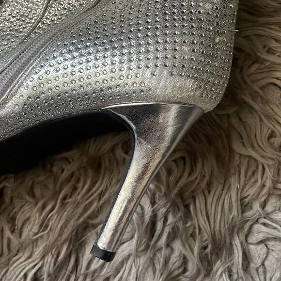 Silver rhinestone cowgirl boots