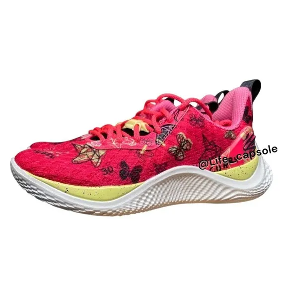 Size 5Y Under Armour Curry Flow 10 GS Butterfly Big Kid Pink 3026296-600 7 Wns
