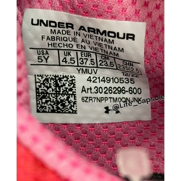 Size 5Y Under Armour Curry Flow 10 GS Butterfly Big Kid Pink 3026296-600 7 Wns