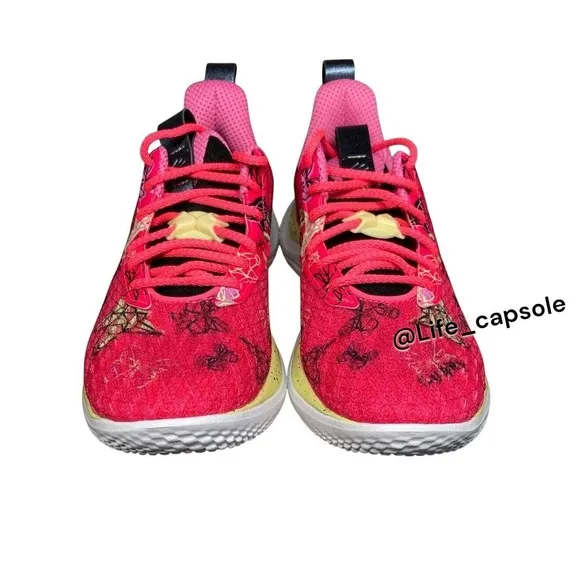 Size 5Y Under Armour Curry Flow 10 GS Butterfly Big Kid Pink 3026296-600 7 Wns