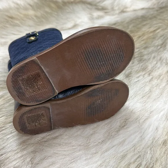 Size 7 Janie and Jack Quilted Navy Rider Boots