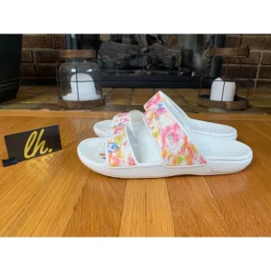 Size 9M/11W Crocs Classic Tye Die Sandals “Iconic Comfort” 207283-928