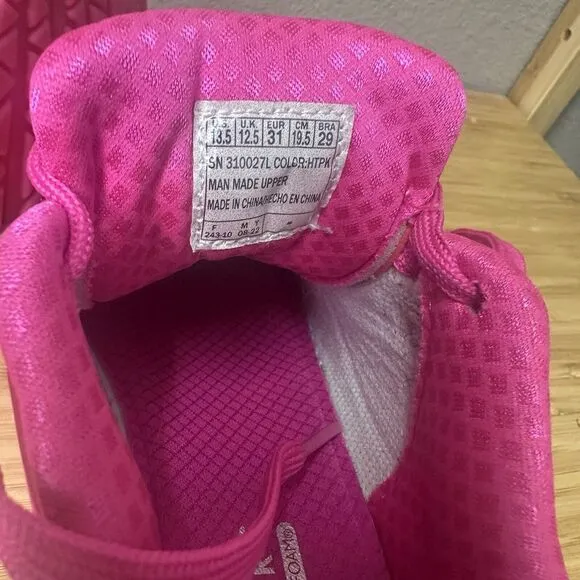 Skechers Kids Size 13.5 Hot Pink Uno Night Shade Sneakers