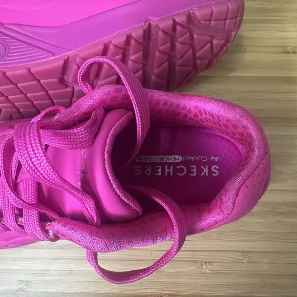Skechers Kids Size 13.5 Hot Pink Uno Night Shade Sneakers