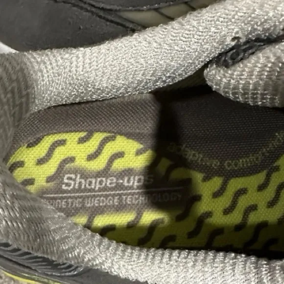 Skechers Shape Ups Resistance Gray Chunky Heel Sneakers for Women, Size 9.