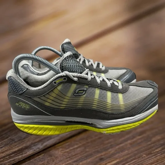 Skechers Shape Ups Resistance Gray Chunky Heel Sneakers for Women, Size 9.
