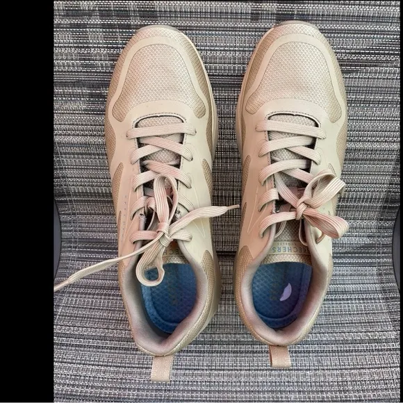 Skechers Tres-Air UNO Revolution Airy Men's Tan/Gold Sneakers Sz 12 US / 46 EUR