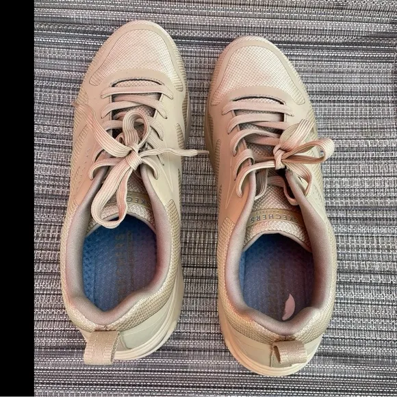 Skechers Tres-Air UNO Revolution Airy Men's Tan/Gold Sneakers Sz 12 US / 46 EUR