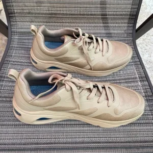 Skechers Tres-Air UNO Revolution Airy Men's Tan/Gold Sneakers Sz 12 US / 46 EUR